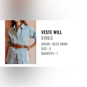 Sezane Blue Snow Veste